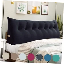 14 lbs Thickened Wedge Pillow Headboard Body Positioner King:76*8*20 IN Black