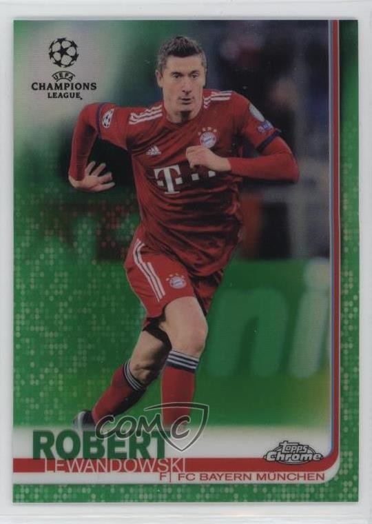 2018-19 Topps Chrome UCL Green Refractor 55/99 Robert Lewandowski #42 0j4n