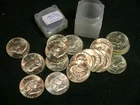 Roll (19)   BU  1962-D Franklin Half Dollars  -  Partial 19 coin roll 90% Silver