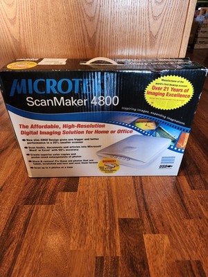 Brand New Microtek Scanmaker 4800 CCD Scanner Flatbed W/ 35mm Slide Attachment