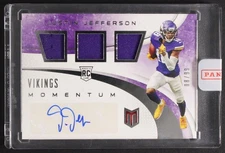 2020 Panini Sealed Momentum Justin Jefferson Triple Jersey Auto RC 08/99 Vikings