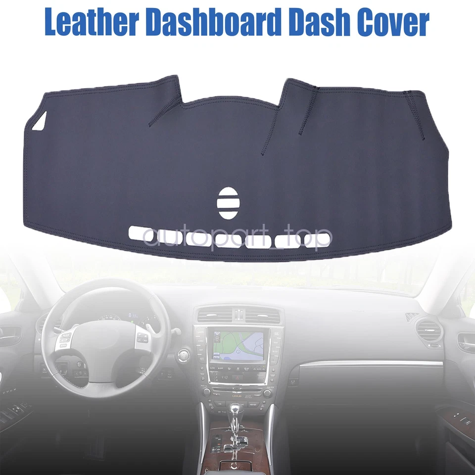 Cubierta de cuero para tablero de instrumentos alfombrilla de tablero alfombra para Lexus IS250 IS350 2006-2011 Foto 3 de 4