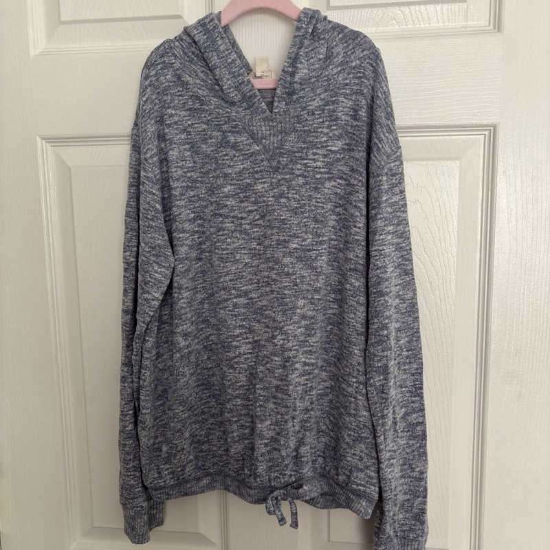 R +R Girls Sweatshirt, Lightweight, Blue, Size L(12-14), Hooded