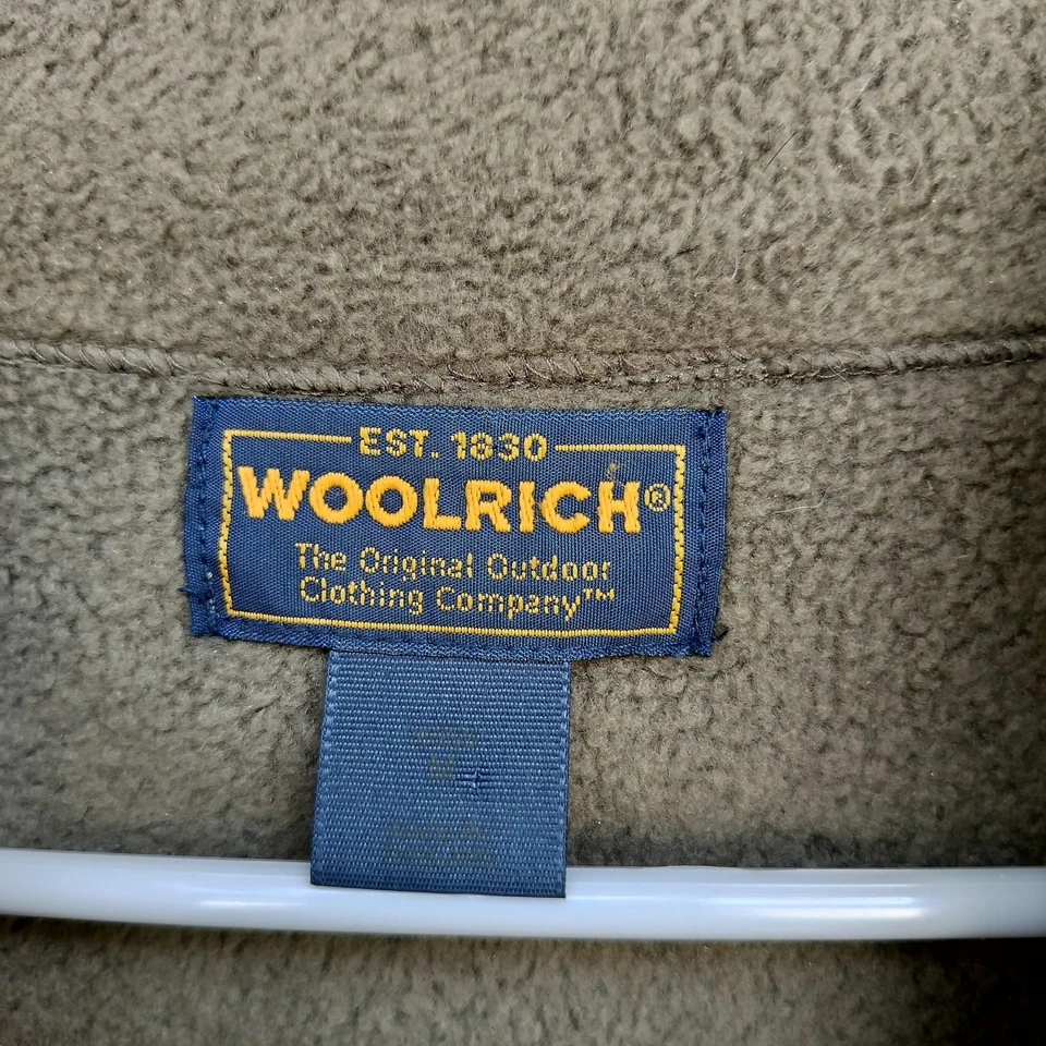 Woolrich Mens Olive Heather 1/4 Zip Pullover Sweater M 9013 - Image 3 of 4