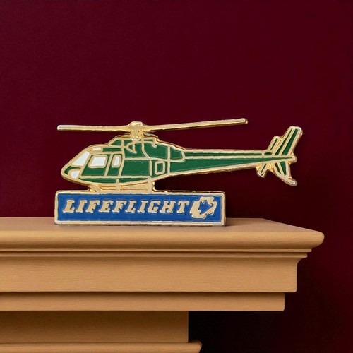 VTG LifeFlight Green Helicopter Enamel Lapel Pin – Medical Air Rescue Aviation