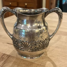 Antique PAIRPOINT Mfg. Co. New Bedford, Mass. Quadruple Plate OPEN SUGAR Bowl 