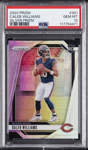 2024 PANINI PRIZM SILVER PRIZM #301 CALEB WILLIAMS PSA 10