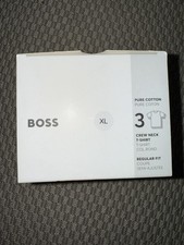 Image of Hugo Boss Men's Crew Neck T-Shirt 3-Pack Regular Fit, White, Size XL
