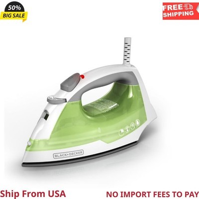 BLACK+DECKER Easy Steam Iron for Clothes, Smart Steam, 1200W, TrueGlide Nonstick