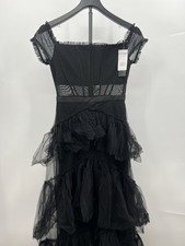 NWT  Betsy & Adam Tulle Tiered Corset Off-shoulder Gown 2