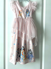 Bluey  Dress-Up Costume Dress Girl Size 4T  Pink  Night Gown  Polyester