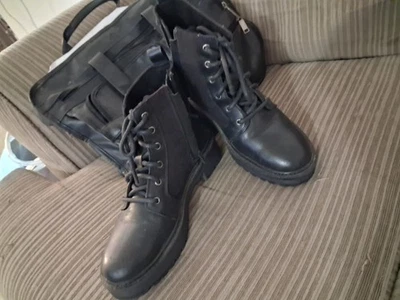 Harley Davidson Mens Boots Size‎ 13 Black Leather Lace up #91610 Harley Davidson Black Leather Motorcycle Boots Mens Size 13  main image 3