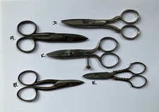 5 Steel Sewing Buttonhole Scissors.