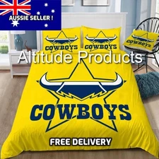 Nth Qld Cowboys Logo Doona / Duvet Cover and 2 Pillow Slips