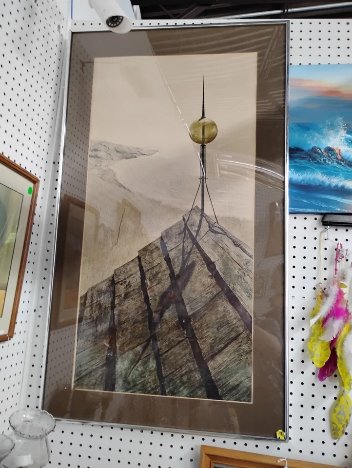 复古 Andrew Wyeth 带框印花 Northern Point Turner 墙壁艺术 大号 阅读 — 第 2/4 张图片