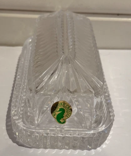 Vintage Waterford Crystal Stick Covered Butter Dish Beautiful