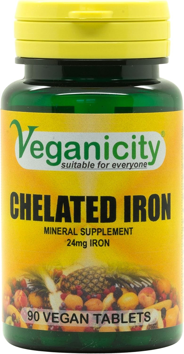 Chelated Iron : Mineral Supplement : 90 Tablets