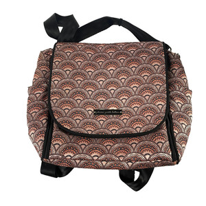 Petunia Pickle Bottom Boxy Backpack Diaper Bag Pink Black Print Changing Pad