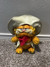 Vintage Plush Garfield Cowboy "Move Over Duke" Dakin 1978/1981 Chaps Hat