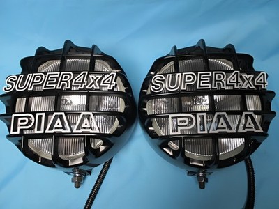 PIAA 200 Fog Lamp Set Black Body w/ Harness H3 12V Tested OK