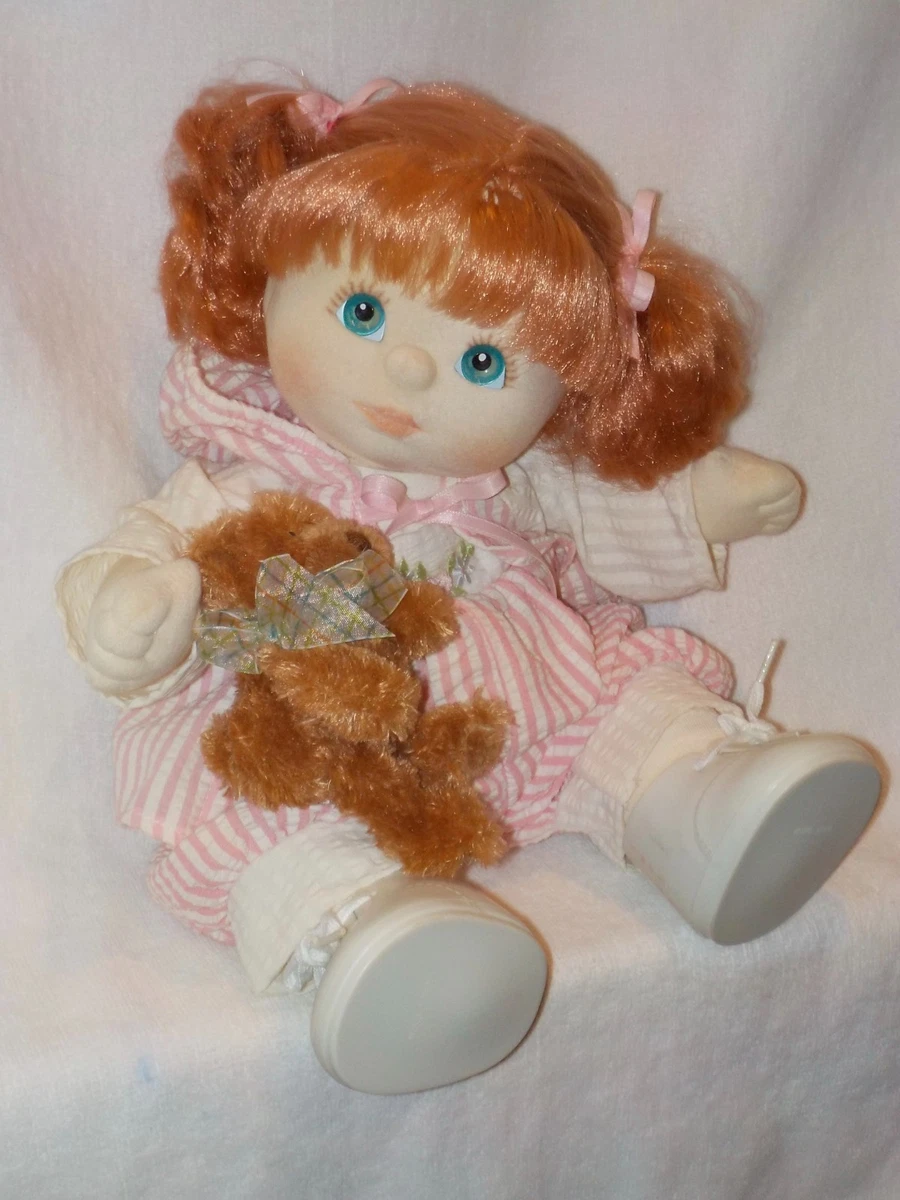 Muñeca de pelo rojo Mattel My Child 14" totalmente original con juguete de oso de peluche 1985