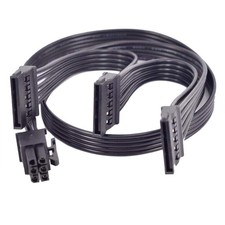 PSU Cable For EVGA 1000 GQ 6Pin To 3x SATA PCIE Splitter 28.7 Inch Cord