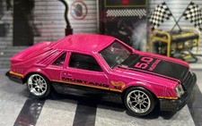 Hot Wheels Ford Mustang Cobra Hatchback Pink Custom Wheel Swap W Rubber Tires Hot Wheels Ford Mustang Cobra Hatchback Pink Custom Wheel Swap W Rubber Tires