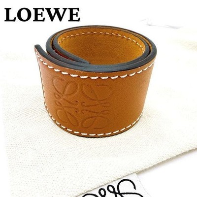 Loewe Men Accessory Anagram Slap Leather Bracelet Bangle Limited Edition VHTF El