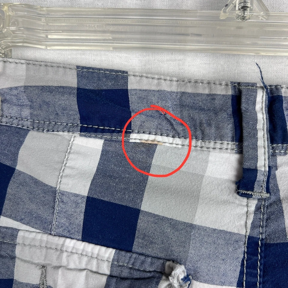 Pantalones Cortos Vintage Aeropostale Juniors 11 Y2K Tiro Bajo Micro Mini Cuadros Preppy Foto 4 de 4