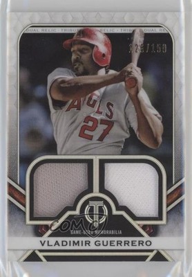 2021 Topps Tribute Dual Relics 126/150 Vladimir Guerrero #DR-VG HOF 2ct