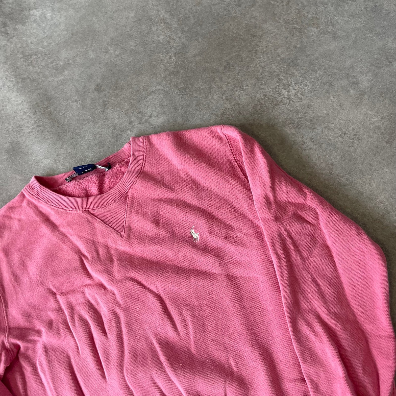 Ralph Lauren Sport Sweatshirt Womens Medium Y2K Pullover Embroidered Jumper Pink image 3