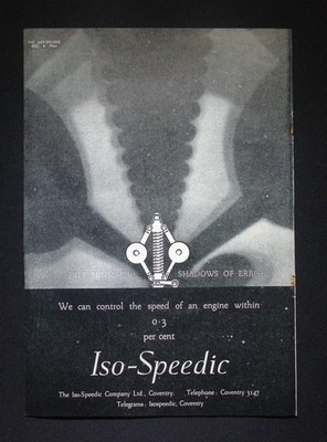 Original 1944 Werbung Iso-Speedic Motordrehzahlregelgerät