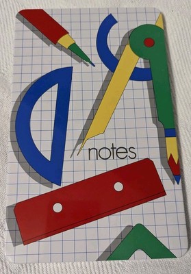 Vintage Metal Notebook Colorblock 80s 90s The Tin Box Company Of America Retro 