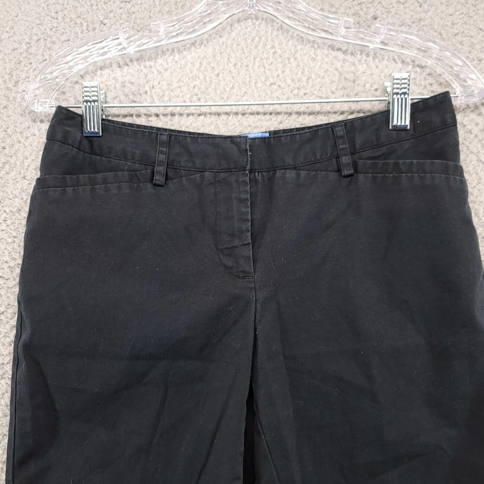 Simply Vera Wang shorts womens 4 black chino pockets flat front Low Rise - Image 4 of 4