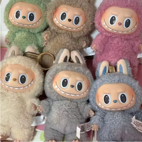 LABUBU The Monsters Etciting Macaron Plush Dolls Key Chain Toy Blind Bag Gifts - Picture 6 of 10