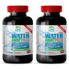 diuretic capsules - WATER AWAY PILLS 700mg 2 Bottles - juniper berry extract