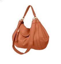 Onna Ehrlich Rachel Leather Bag - Cognac Leather Convertible Hobo Bag