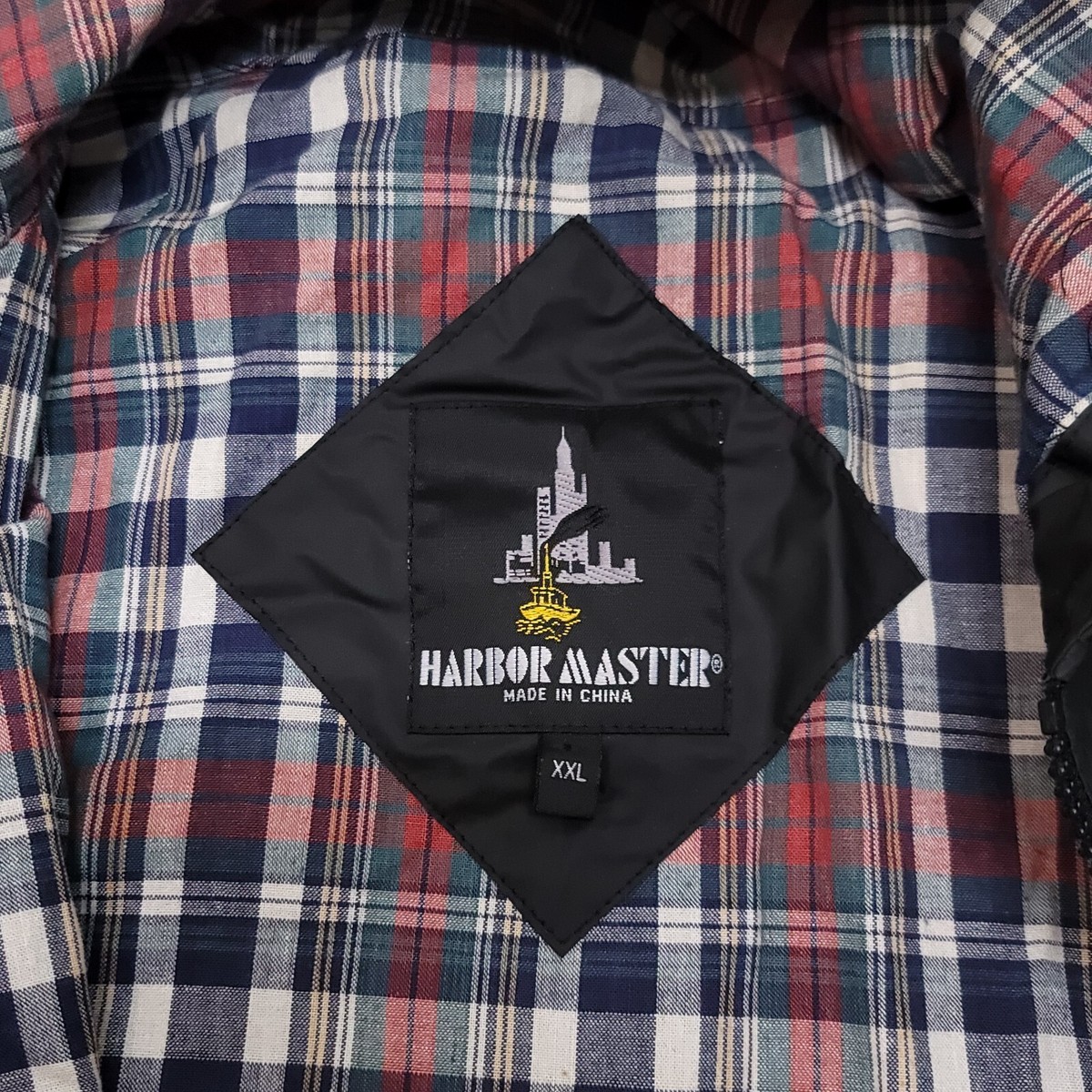 Harbor Master Rain Slicker 2XL Hoodie Jacket Coat Black