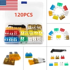 120PCS Assortment Car Medium Blade Fuse Flat Fuse Automotive Fuse Kit 5-30AMP