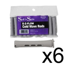 ST-356-GYSHx12 BEAUTY SALON COLD WAVE HAIR PERM RODS - 12 PK 1 DOZ GRAY SHORT