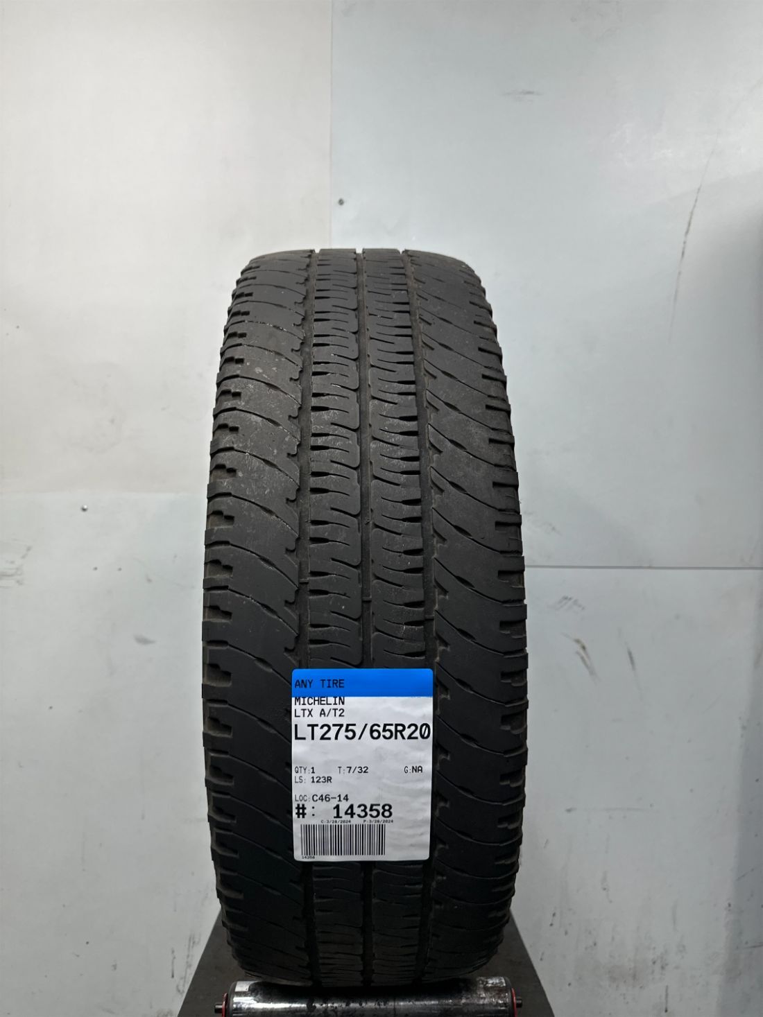 1 Michelin LTX A/T2 Used Tire LT275/65R20 2756520 275/65/20 7/32 | eBay