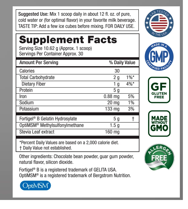 JointGel FORMULA - MIXED BERRY POWDER Purity Products Fortigel/OptiMSM 9oz - Image 2 of 2