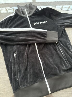 PALM ANGELS BLACK ⚫️ SIZE MEDIUM CHENILLE VELOUR