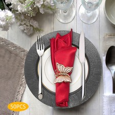 50x Designed Elegant Glass Charger Plates 13" Wedding Event Table Dinning Decor