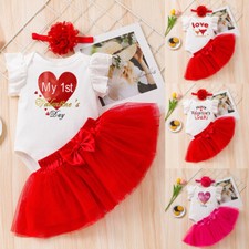 Baby Girl 1st First Birthday Dress One Year Tutu Cake Outfit Size 3-18 Months