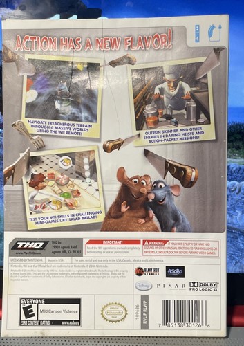 BOX ART ONLY π₯ Ratatouille Nintendo Wii, 2007 SHIPS FREE πΊπΈ See pics - Picture 2 of 3