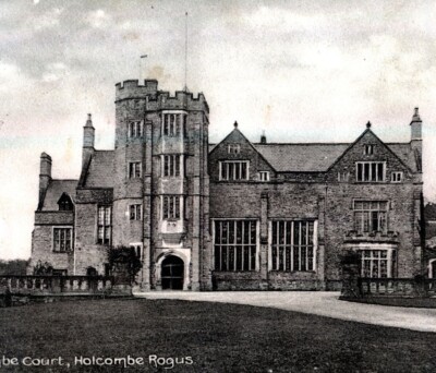 Holcombe Court Holcombe Rogus Devon Sozialgeschichte Postkarte Vintage #100