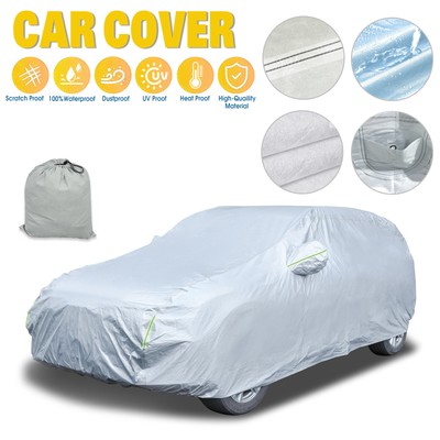 5-Layers Full SUV Car Cover Waterproof All Weather Protection UV Cotton Lining