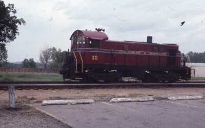 ARKANSAS & MISSOURI Railroad Zug Lokomotive FT SMITH AR Original Foto Dia