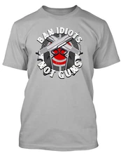 2nd Amendment Tee Shirt Ban Idiots Not My Guns Graphic T shirt Pro Club Tee